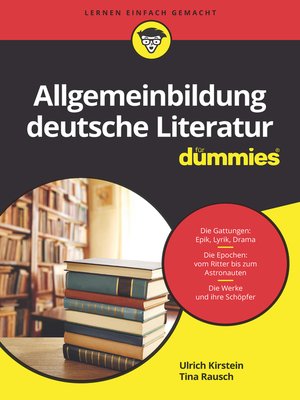 cover image of Allgemeinbildung deutsche Literatur f&uuml;r Dummies